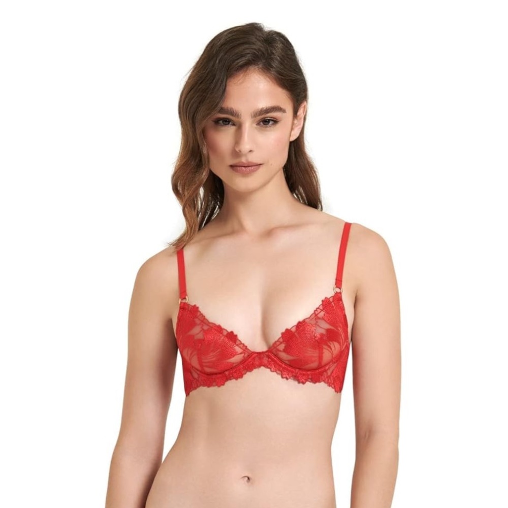 Bluebella Colette Bra in Tomato Red Size 30DDD/F